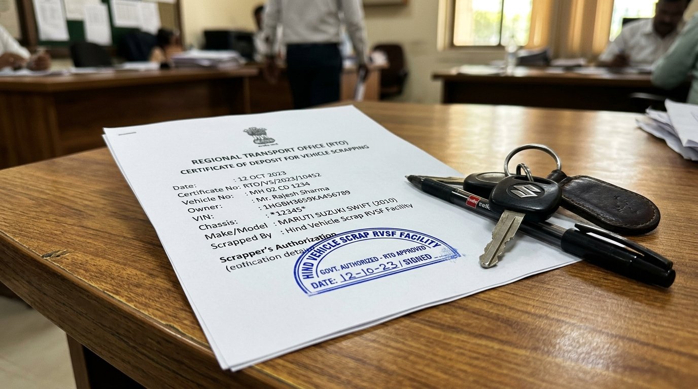 Official Certificate of Deposit - Hind Vehicle Scrap